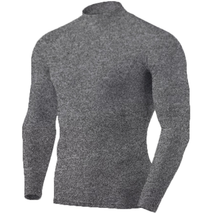 Férfi fleece-béléses hosszú ujjú téli edzőfelső, poliészter-elasztán keverék 90/10, anyag: kémiai rostok