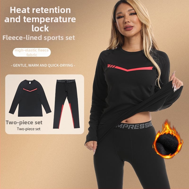 Női thermo bodysuit szett téli edzéshez és jóga, gyorsan száradó Milk Silk anyag, 10% Spandex, bélés Poliészter 90%, rugalmas szoros szabás