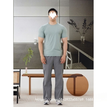 Férfi slim-fit rövid ujjú sportpóló poliészterből, nyárra