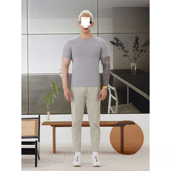 Férfi slim-fit rövid ujjú sportpóló poliészterből, nyárra