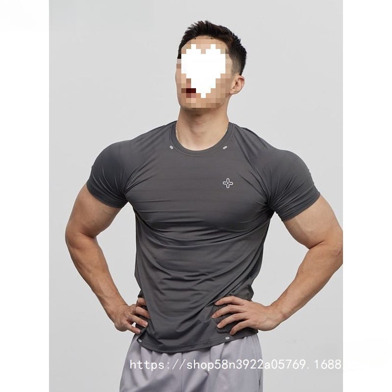 Férfi slim-fit rövid ujjú sportpóló poliészterből, nyárra