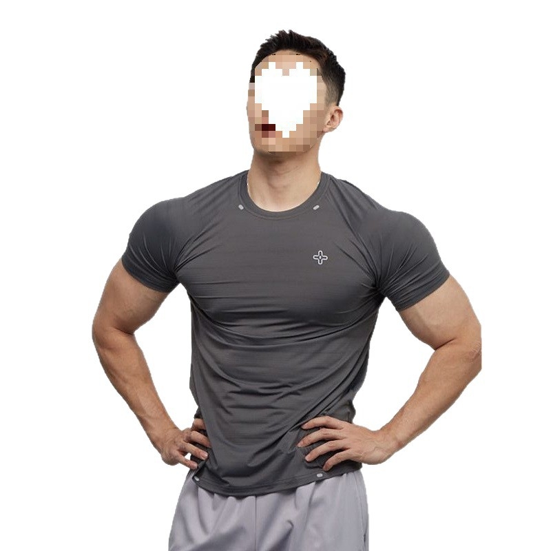 Férfi slim-fit rövid ujjú sportpóló poliészterből, nyárra