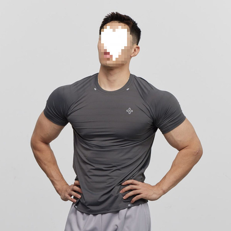 Férfi slim-fit rövid ujjú sportpóló poliészterből, nyárra