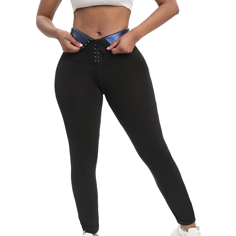 Női szauna-hatású testformáló jóga leggings – 92% poliészter, bélés 100% poliészter, szabványos szabás, kód A36568, 2024-es kiadás