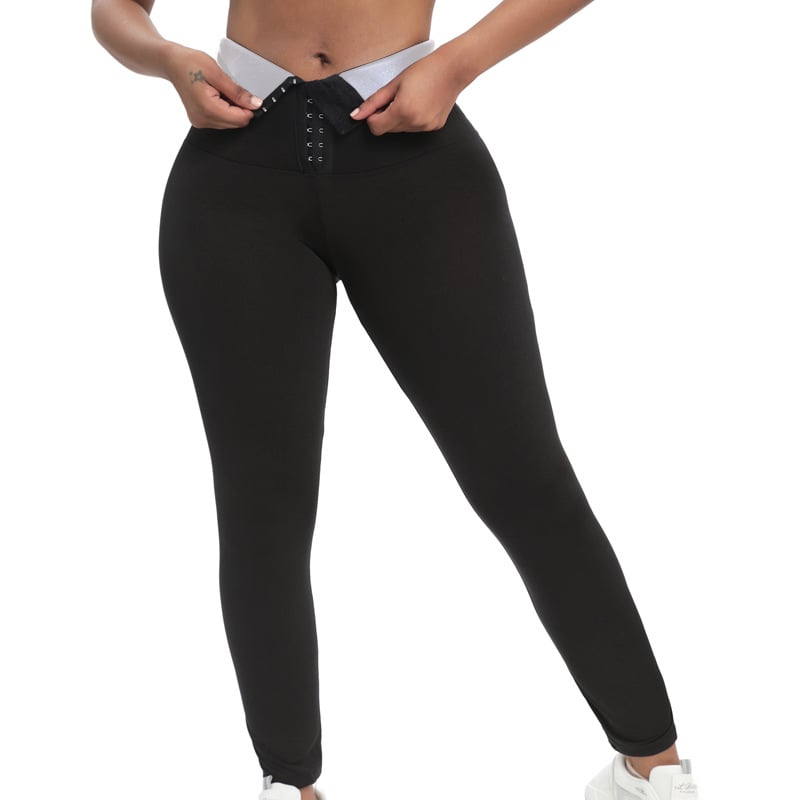 Női szauna-hatású testformáló jóga leggings – 92% poliészter, bélés 100% poliészter, szabványos szabás, kód A36568, 2024-es kiadás