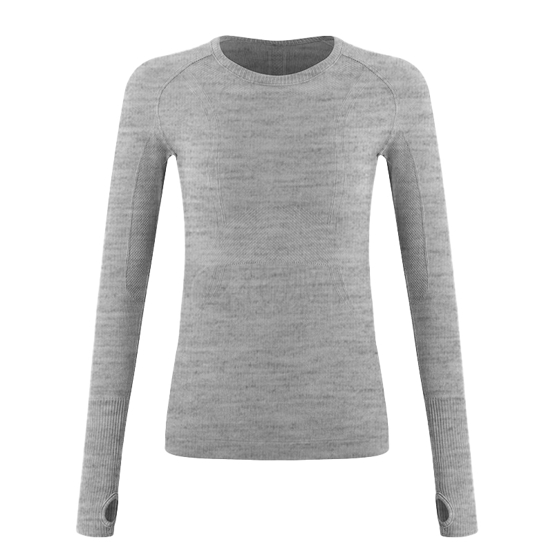 Ženski joga top, slim-fit, dugi rukav, Spandex tkanina, podstava od najlona