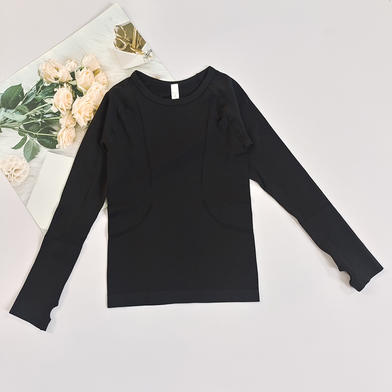 Ženski joga top, slim-fit, dugi rukav, Spandex tkanina, podstava od najlona