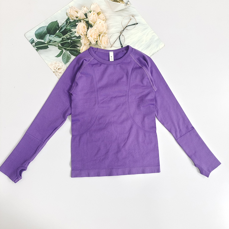 Ženski joga top, slim-fit, dugi rukav, Spandex tkanina, podstava od najlona