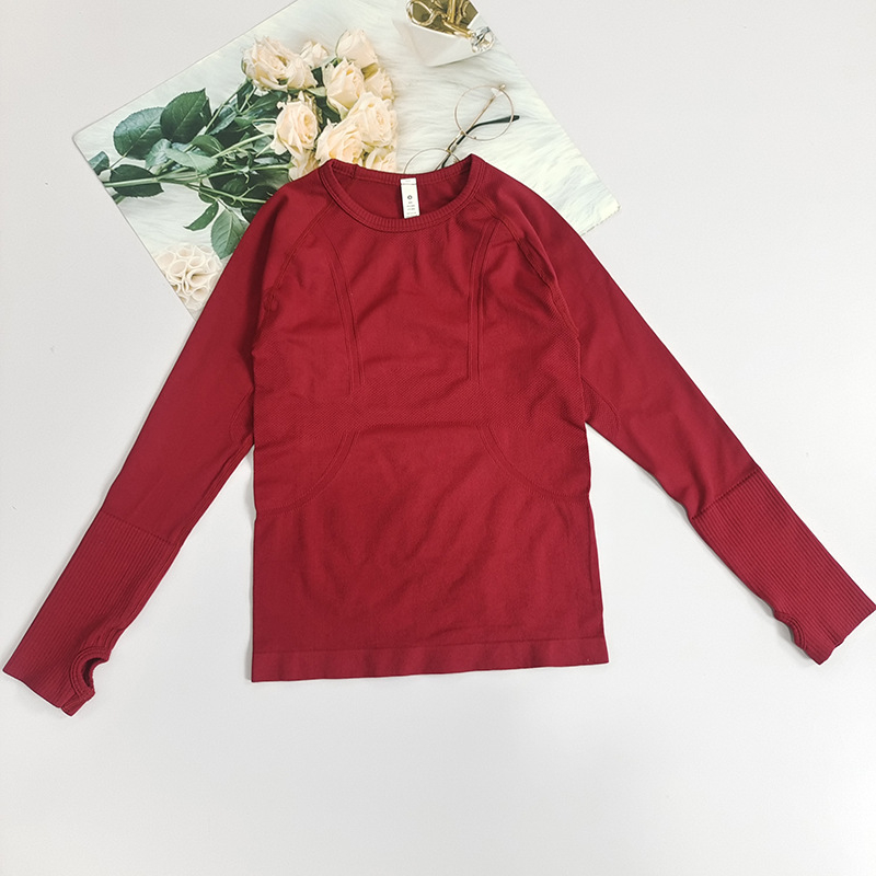 Ženski joga top, slim-fit, dugi rukav, Spandex tkanina, podstava od najlona