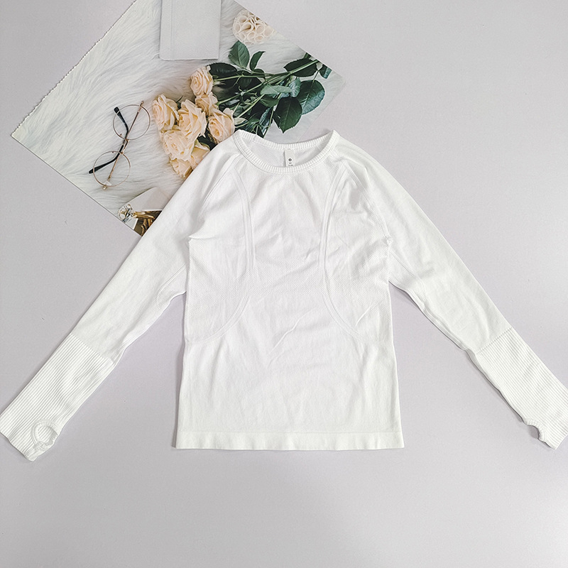 Ženski joga top, slim-fit, dugi rukav, Spandex tkanina, podstava od najlona