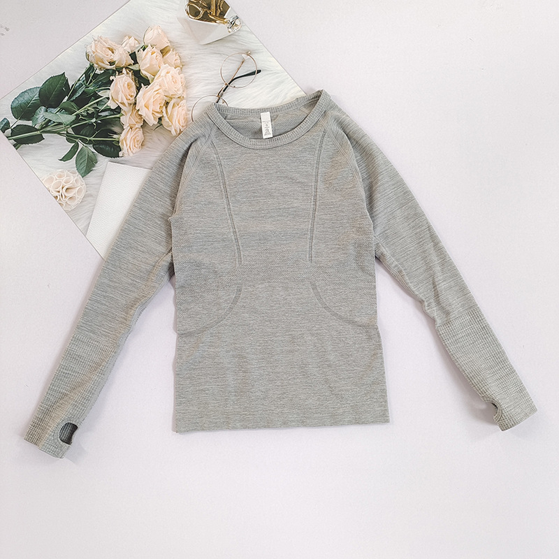 Ženski joga top, slim-fit, dugi rukav, Spandex tkanina, podstava od najlona