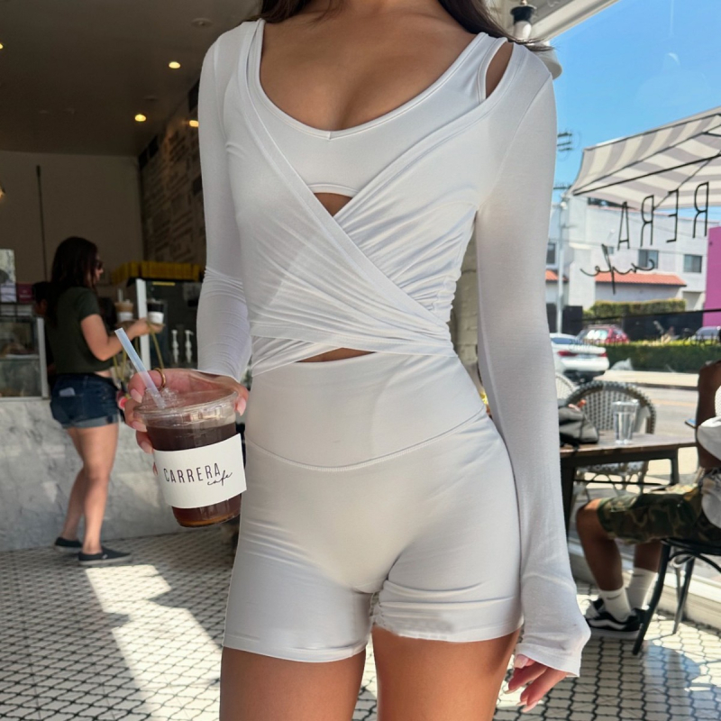 Ženski joga kardigan – prozračan Lycra materijal, 25% spandex + 75% nylon, dugi rukav, uski kroj