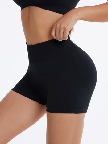 Futó fitness rövidnadrág magas derékkal, csípőemeléssel és haskontrollal, gyorsan száradó, légáteresztő nylon anyagból, nyár és tavasz