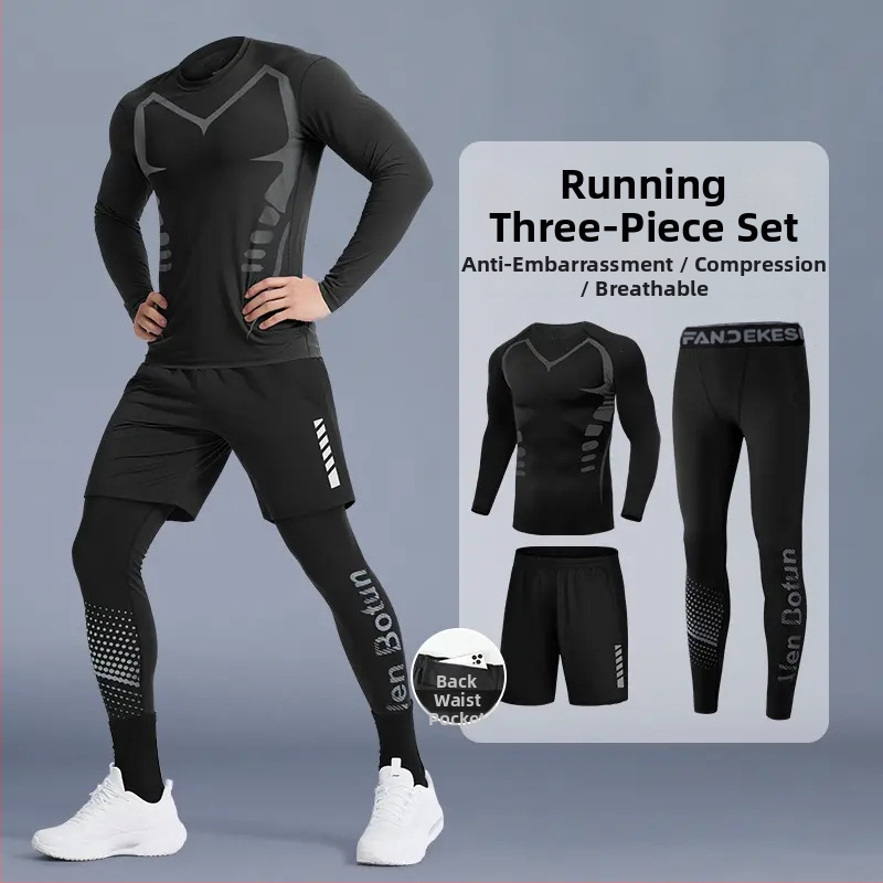 Jooksu spordikomplekt, unisex, kiire kuivatamine, hingav, niiskuse hajutamine, polüester