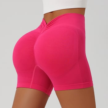 Női magas derekú, seamless, gyorsan száradó sport leggings, fenékemelő hatással, anyag: 90% nylon / 10% spandex, jóga, fitnesz és kerékpározás