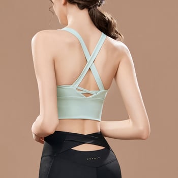 Jóga sportmelltartó keresztpántos hátsóval, formázott teljes kosár, magas tartás, egyrészes dizájn