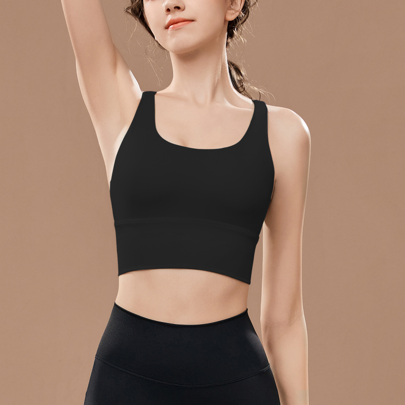 Jóga sportmelltartó keresztpántos hátsóval, formázott teljes kosár, magas tartás, egyrészes dizájn