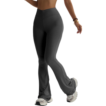 Naiste kõrge vöökohaga ja laia lõikega sportpüksid tantsu ja jooga jaoks, parandavad tuharate kuju, Euroopa-Ameerika stiil, polüester 95% + elastaan 5%, vooder: spandeks