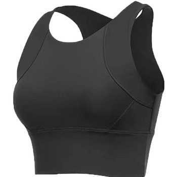Egyrészes sportmelltartó, ütéscsillapító, légáteresztő, teljes kosár, vékony formázott kosár, fix dupla vállpántok, nylon 90%, spandex 10%