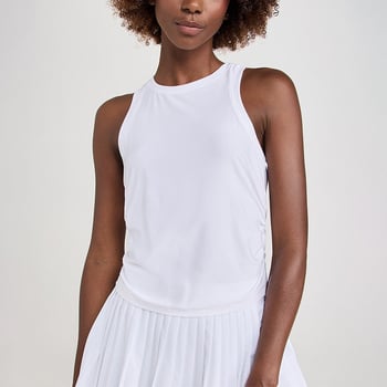 Naistele spordikomplekt: vest ja plisseeritud seelik, hingav, keemiliste kiudude segu (Nylon 88% / vooder Spandex 12%), kevad-suvi