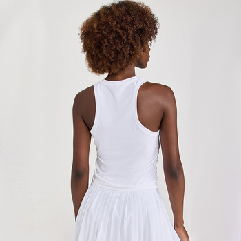 Naistele spordikomplekt: vest ja plisseeritud seelik, hingav, keemiliste kiudude segu (Nylon 88% / vooder Spandex 12%), kevad-suvi