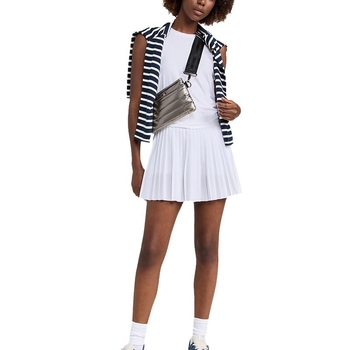 Naistele spordikomplekt: vest ja plisseeritud seelik, hingav, keemiliste kiudude segu (Nylon 88% / vooder Spandex 12%), kevad-suvi