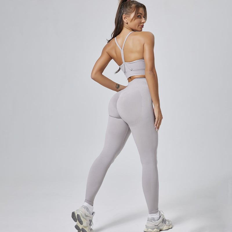 Faxuan Jógaszett: Magas derékmagasságú leggings a fenék formázásáért, ujjatlan top leválasztható melltartó betéttel, rövidnadrág, anyag Nylon-Spandex 80/20