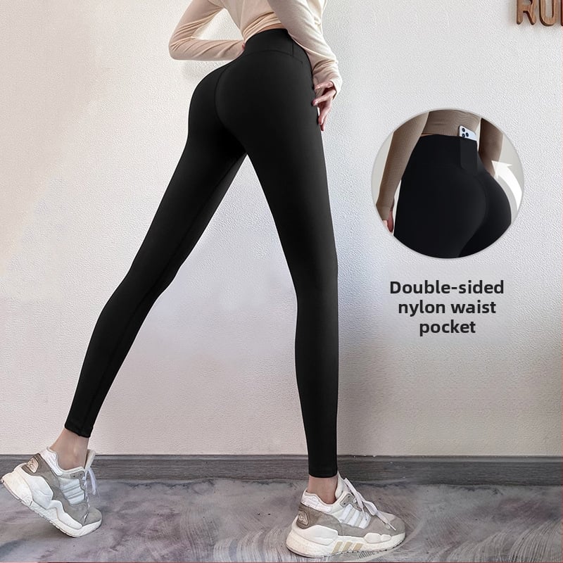 Naiste tihedad fitnesspüksid – Ühtne muster, Polüesteri segu (82,5% polüester), Vooder polüester; Sobib jooksmisele, treeningutele ja rattasõidule