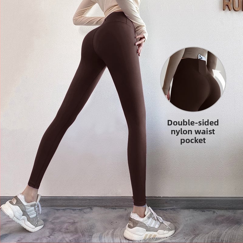 Naiste tihedad fitnesspüksid – Ühtne muster, Polüesteri segu (82,5% polüester), Vooder polüester; Sobib jooksmisele, treeningutele ja rattasõidule