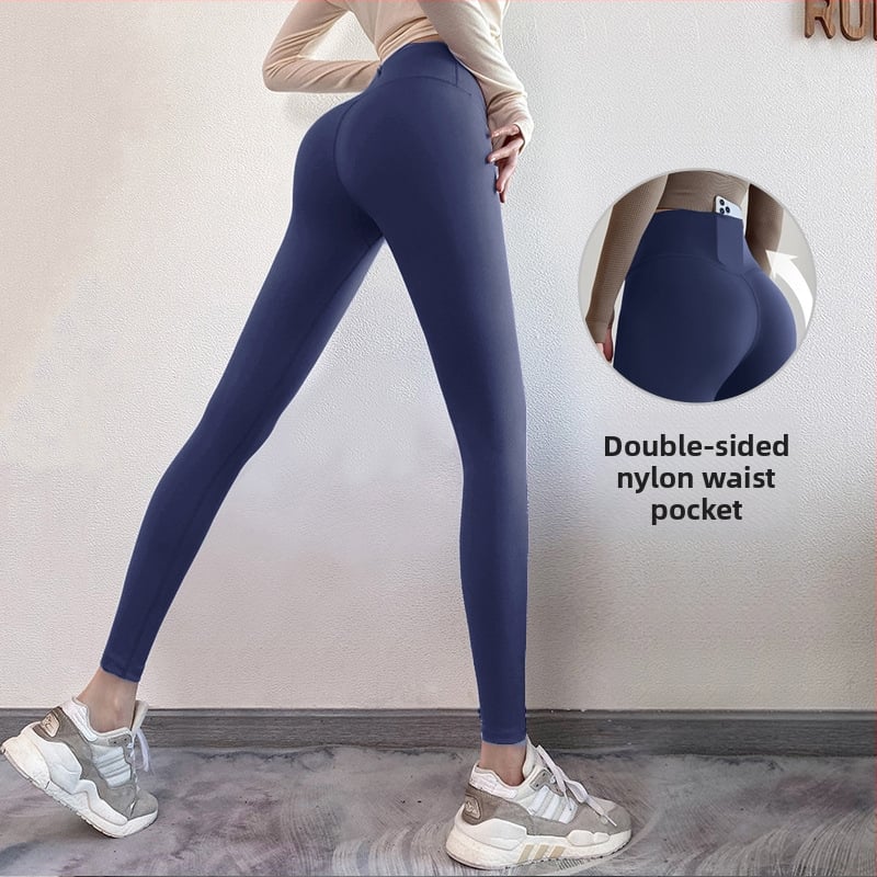 Naiste tihedad fitnesspüksid – Ühtne muster, Polüesteri segu (82,5% polüester), Vooder polüester; Sobib jooksmisele, treeningutele ja rattasõidule