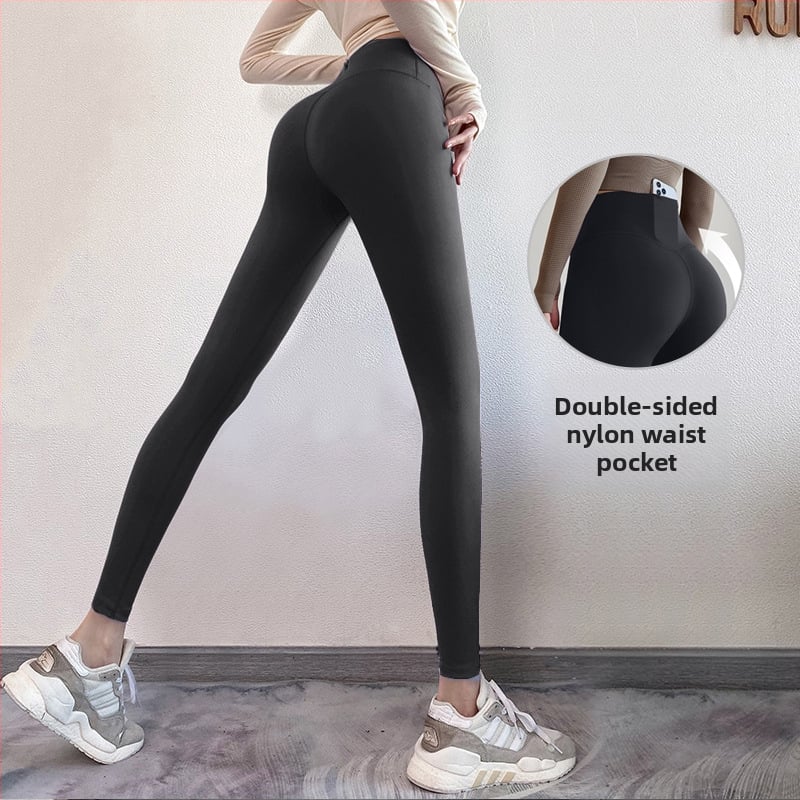 Naiste tihedad fitnesspüksid – Ühtne muster, Polüesteri segu (82,5% polüester), Vooder polüester; Sobib jooksmisele, treeningutele ja rattasõidule