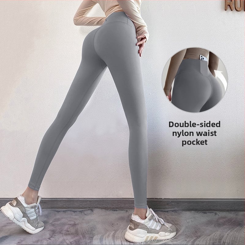 Naiste tihedad fitnesspüksid – Ühtne muster, Polüesteri segu (82,5% polüester), Vooder polüester; Sobib jooksmisele, treeningutele ja rattasõidule