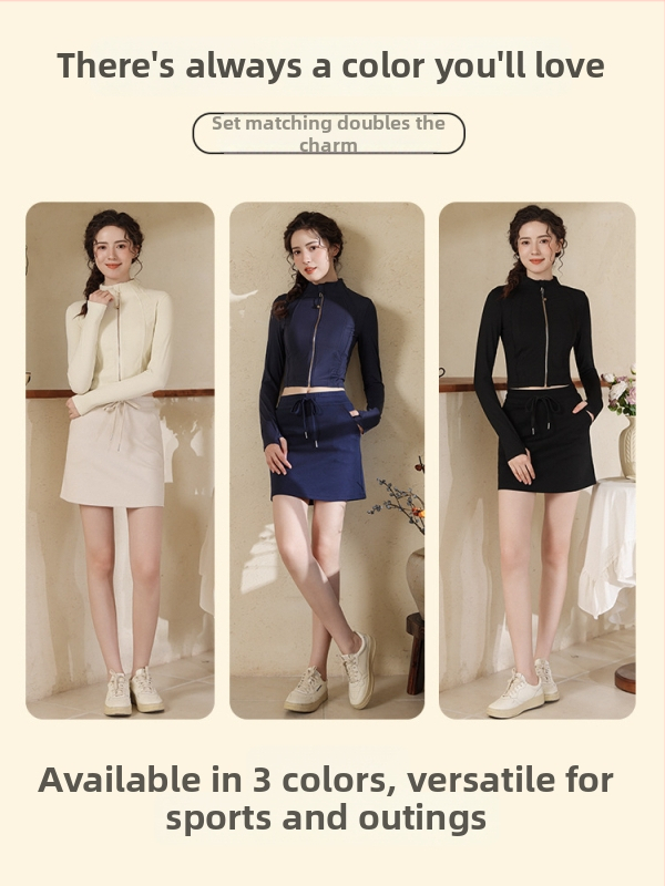 Női karcsú sportdzseki jóga- és edzéshez | hosszú ujjú, derékig érő szabás, kardigán stílus, 75% nylon + 25% spandex, nedvességelvezető, 2025 tél