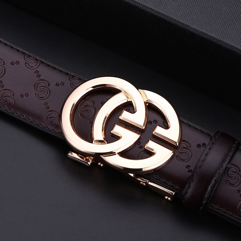 Ζώνη υψηλής ποιότητας με αυτόματη αγκράφα για άνδρες, κατάλληλη για επαγγελματικές και casual περιστάσεις, ζώνη γενικής χρήσης με αγκράφα γραμμάτων, ζώνη