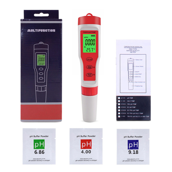 Analizator portabil de calitate a apei, 4 în 1 pentru pH, model Ez-9909a, interval pH 0.01–14.00, precizie 0.01, rezoluție 0.02