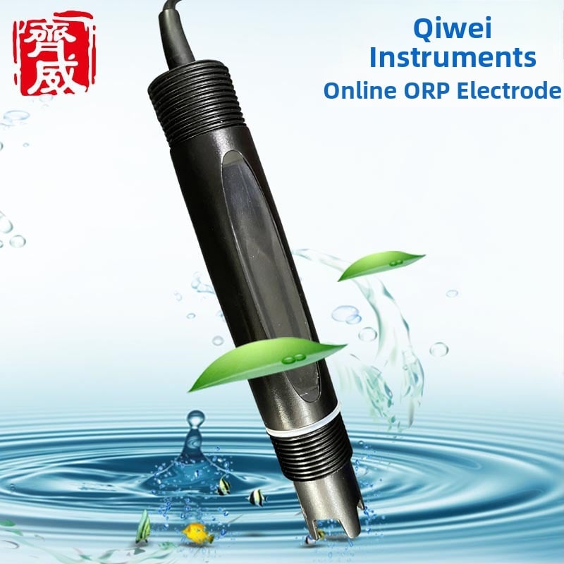 Индустриален онлайн pH измервател с PH композитен електрод, диапазон 0.0–14.0 pH, точност 0.1 pH, температурна компенсация 0–100°C, работна температура 0–60°C