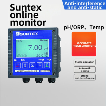 Shangtai suntexPH онлайн pH/ORP измервател с pH електрод и предавател за проводимост