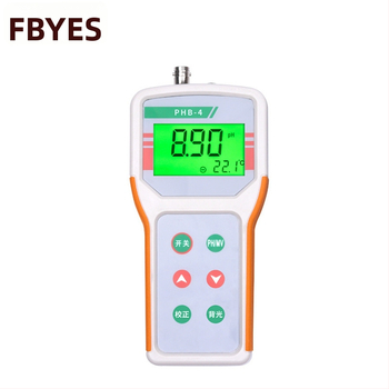 PHB-4 prenosný pH meter s digitálnym displejom, sklenená elektróda, rozsah merania 0–14.00 pH, presnosť 0.01 pH, teplotná kompenzácia 0–60 °C