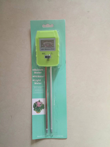 Három az egyben talajtester nagy kijelzős, pH higrométerrel, mérés talajnedvesség és megvilágítás, modell BQT0721