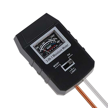 3-in-1 talajtester nagy kijelzős: pH, nedvesség és fényintenzitás mérő (mutatótípus, pontosság 0,1)