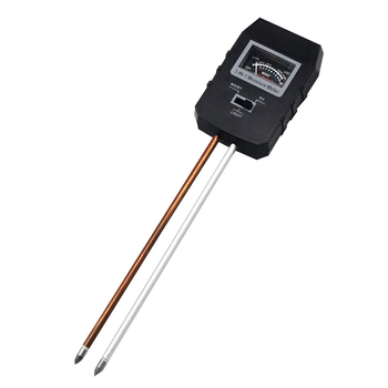 3-in-1 talajtester nagy kijelzős: pH, nedvesség és fényintenzitás mérő (mutatótípus, pontosság 0,1)