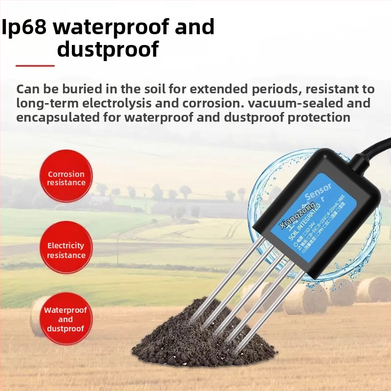 Talaj szenzor SN-3001-TR-*-N01: integrált mérések – hőmérséklet, nedvesség, pH, EC és NPK