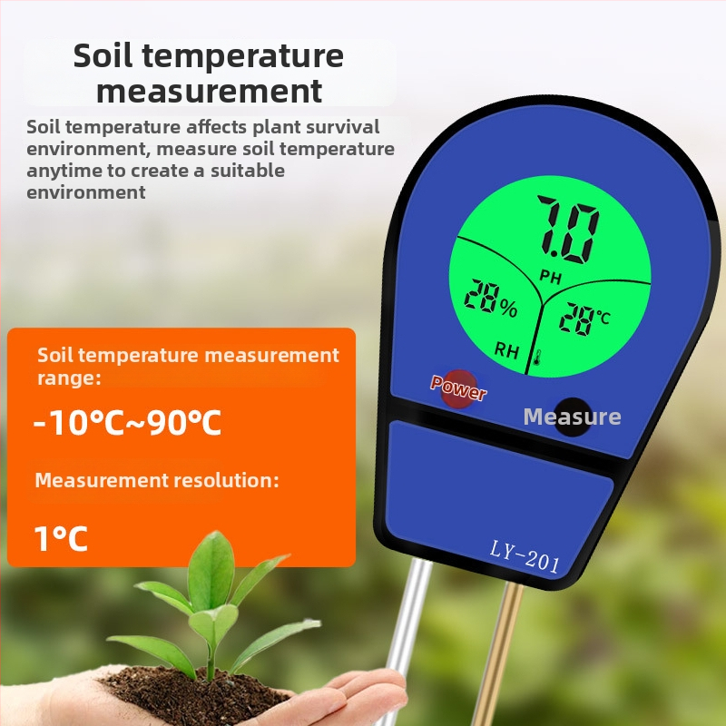 LY-201 talajdetektor: talajnedvesség, hőmérséklet és pH érzékelő