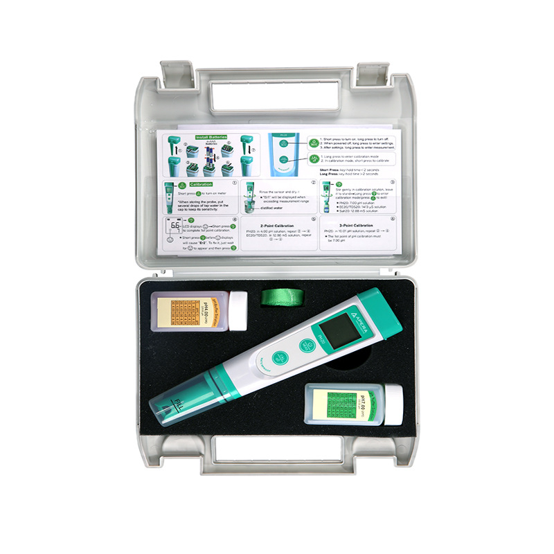 Apera PH20 pH meter typu pero – rozsah merania 0–14.0 pH, presnosť ±0.1 pH, teplotná kompenzácia 0–50°C.