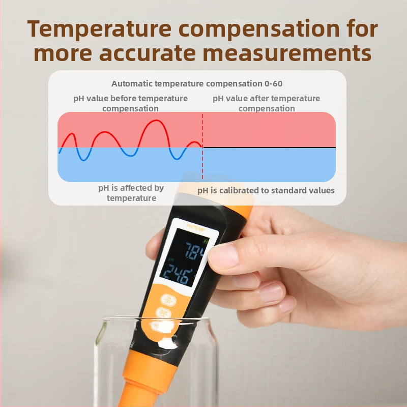 pH testovacie pero – Prenosný vodný pH merač, rozsah 0.00–14.00 pH, presnosť ±0.05 pH, teplotná kompenzácia 0.1–60°C, napájanie 1.5V×4, model DL339002