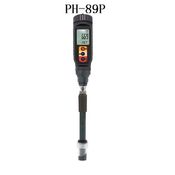 Prijenosni pH metar s plosnim elektrodom (PH-89 serija; raspon 0–14 pH; točnost 0.1; temperaturna kompenzacija 0–50°C)