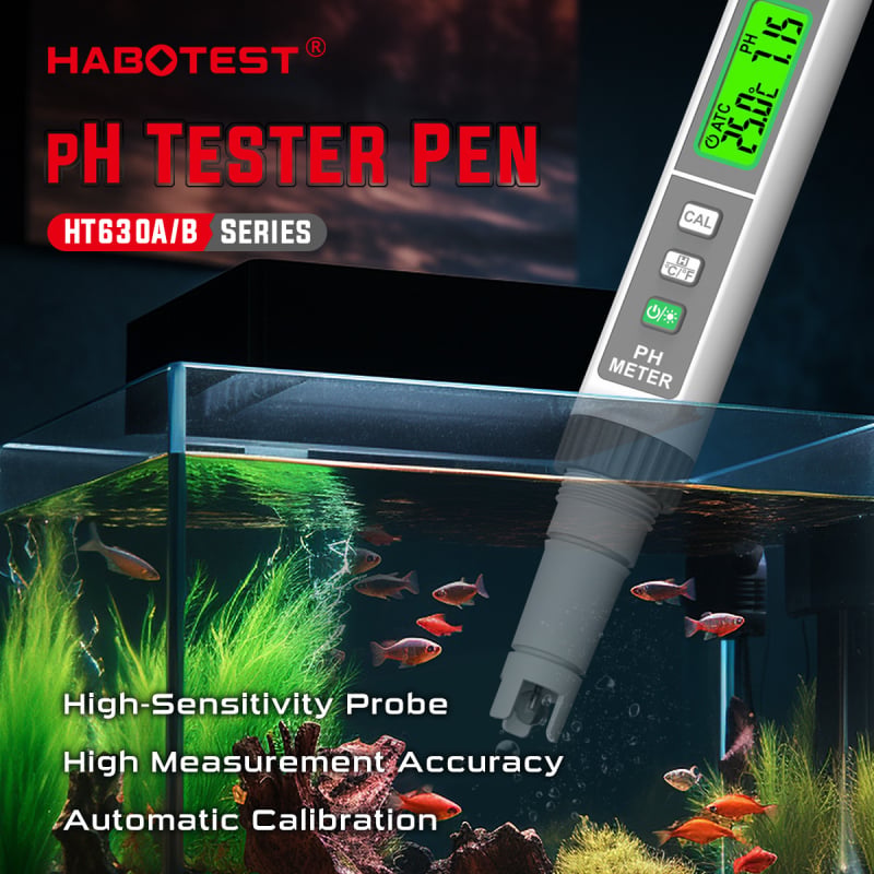 Habotest HT630A/B prenosni pH mjerač – visoka preciznost, raspon 0–14 pH, model HT630A/B
