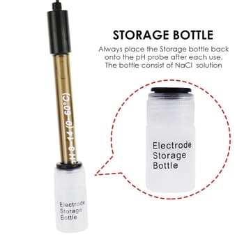 Ηλεκτρόδιο pH εργαστηρίου, περίβλημα χύτευσης, μοντέλο E-314, εύρος 0–14 pH, αδιάβροχο