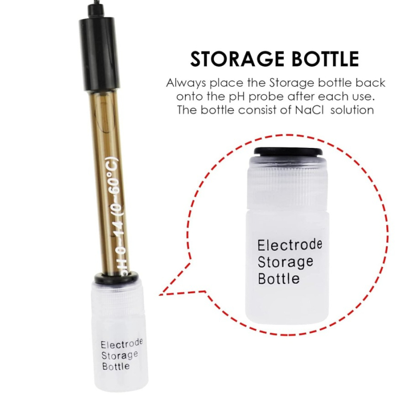 Ηλεκτρόδιο pH εργαστηρίου, περίβλημα χύτευσης, μοντέλο E-314, εύρος 0–14 pH, αδιάβροχο