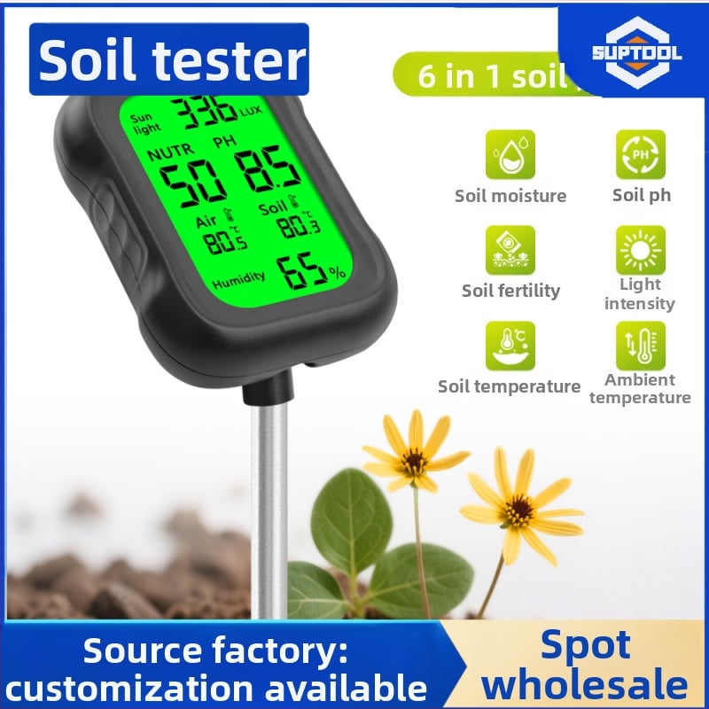 Zemljišni tester 4 u 1: temperatura, vlaga tla i pH za poljoprivredu